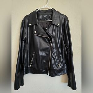 Torrid Black Faux Leather Moto Jacket Sx 2 2x